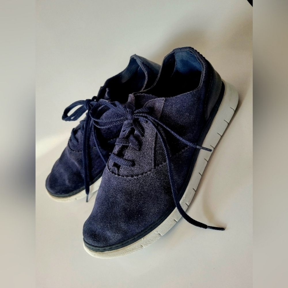 Vionic Women's Taylor Genuine Suede Leather Sneakers Dark Blue US 8.5 - Picture 13 of 13